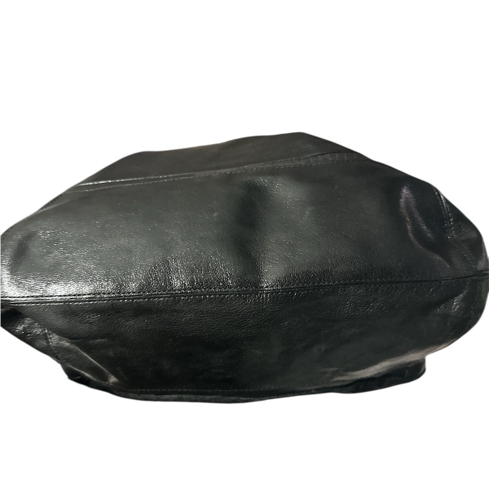NWT J127819969 Coach Black Leather cow hide Shoulder Bag gunmetal acc - Picture 5 of 16